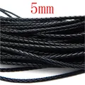 Cordon cuir tressé 3 à 6 mm 5 m pour bijoux – Couleur 5mm