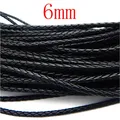 Cordon cuir tressé 3 à 6 mm 5 m pour bijoux – Couleur 6mm