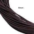 Cordon cuir tressé 3 à 6 mm 5 m pour bijoux – Couleur CE 4mm