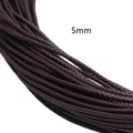 Cordon cuir tressé 3 à 6 mm 5 m pour bijoux – Couleur CE 5mm