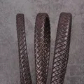 Cordon cuir tressé 8 à 12 mm 1 m pour bijoux – Couleur coffee