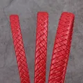 Cordon cuir tressé 8 à 12 mm 1 m pour bijoux – Couleur red