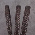 Cordon cuir tressé 8 à 12 mm 1 m pour bijoux – Couleur retro coffee