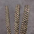 Cordon cuir tressé 8 à 12 mm 1 m pour bijoux – Couleur retro khaki