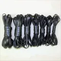 Cordon cuir véritable plat 2 à 20 mm 2 m – Couleur noir