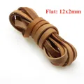 Cordon cuir véritable rond 1 à 8 mm 2 m – Couleur flat 12x2mm