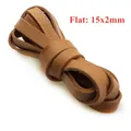 Cordon cuir véritable rond 1 à 8 mm 2 m – Couleur flat 15x2mm