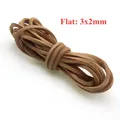 Cordon cuir véritable rond 1 à 8 mm 2 m – Couleur flat 3x2mm