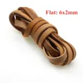 Cordon cuir véritable rond 1 à 8 mm 2 m – Couleur flat 6x2mm