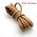 Cordon cuir véritable rond 1 à 8 mm 2 m – Couleur flat 8x2mm
