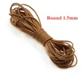 Cordon cuir véritable rond 1 à 8 mm 2 m – Couleur round 1.5mm