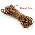 Cordon cuir véritable rond 1 à 8 mm 2 m – Couleur round 5mm