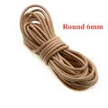Cordon cuir véritable rond 1 à 8 mm 2 m – Couleur round 6mm