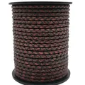 Cordon cuir véritable tressé 3 mm 1 yard – 1