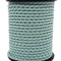 Cordon cuir véritable tressé 3 mm 1 yard – Color baby blue