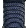 Cordon cuir véritable tressé 3 mm 1 yard – Color dark blue
