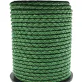 Cordon cuir véritable tressé 3 mm 1 yard – Color Distressed Green