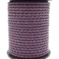 Cordon cuir véritable tressé 3 mm 1 yard – Color Distressed purple