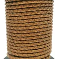 Cordon cuir véritable tressé 3 mm 1 yard – Color distressed tan