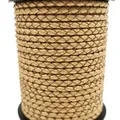 Cordon cuir véritable tressé 3 mm 1 yard – Color gold