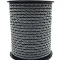 Cordon cuir véritable tressé 3 mm 1 yard – Color gray