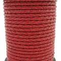 Cordon cuir véritable tressé 3 mm 1 yard – Color red