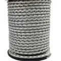 Cordon cuir véritable tressé 3 mm 1 yard – Color silver