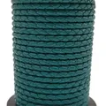 Cordon cuir véritable tressé 3 mm 1 yard – Color teal