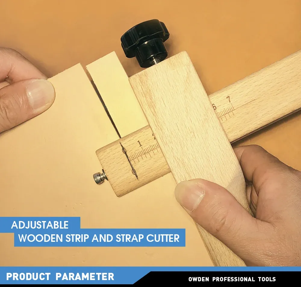 Coupe-bande cuir bois réglable