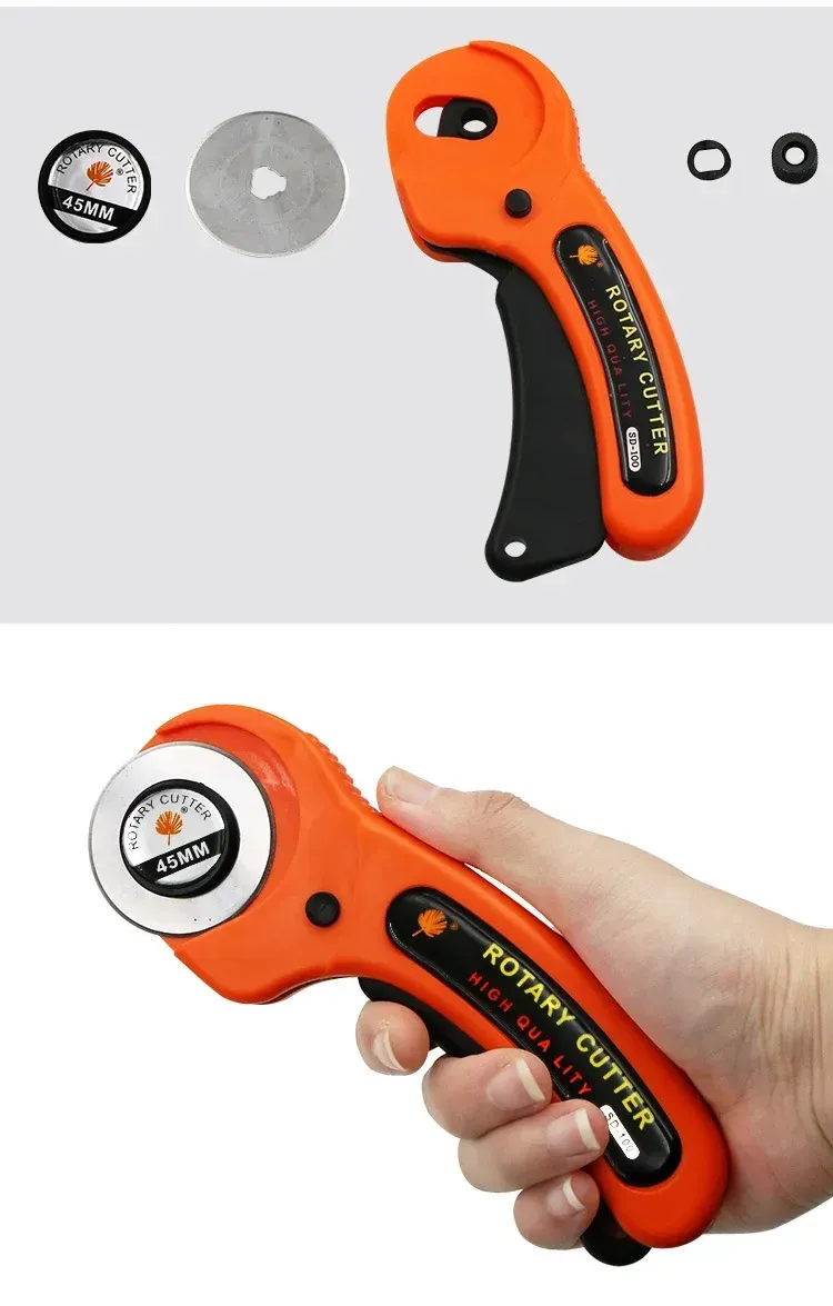 Couteau lame circulaire cuir 45 mm