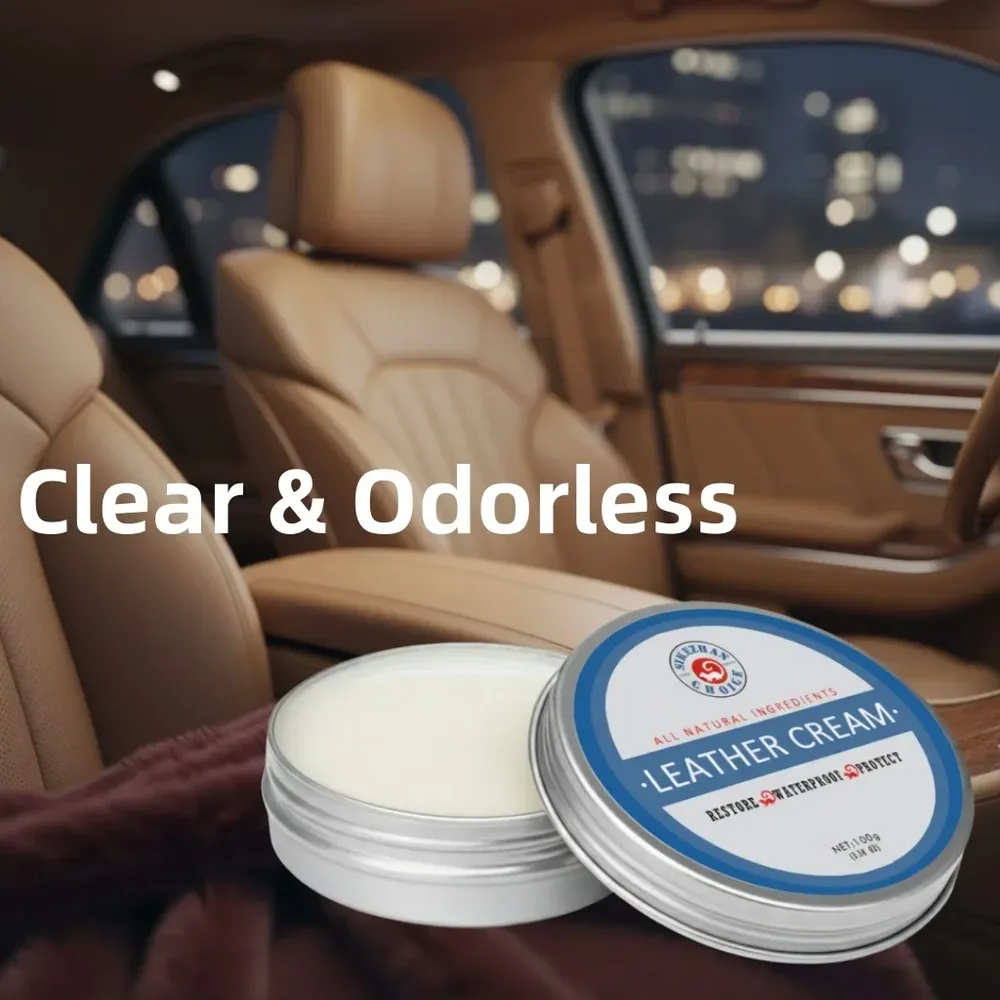 Crème entretien cuir 50 à 100 ml huile de vison pour sièges auto