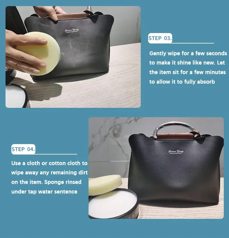 Crème nettoyage cuir 130 à 160 g pour canapés et sacs