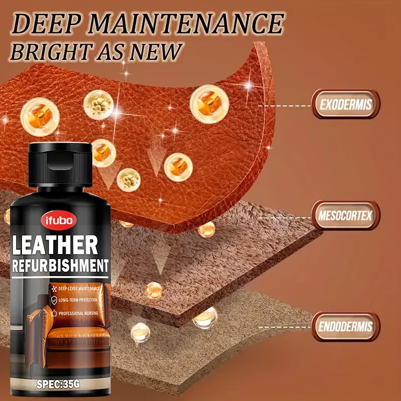 Crème rénovation cuir 35 g PU pour sièges auto et canapés