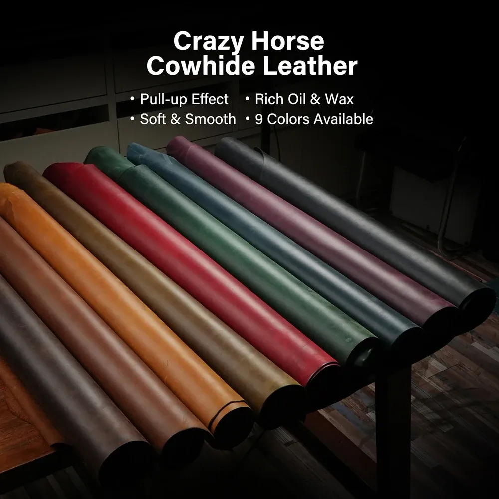 Cuir Crazy Horse 1,0 à 2,0 mm pour artisanat