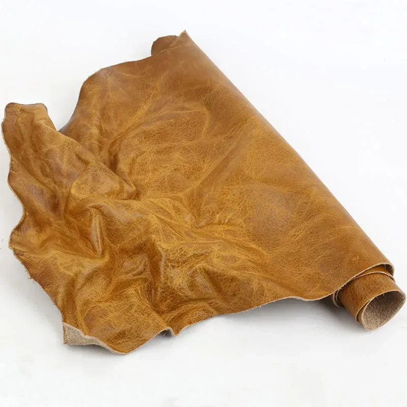 Cuir de vachette brut rétro brun clair