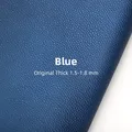 Cuir de vachette motif caviar bleu doux – Couleur Bleu - 1,5 mm d'épaisseur