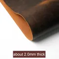 Cuir de vachette tanné 1,5 à 2 mm 30 à 100 cm – Couleur darkbrown 2.0mm