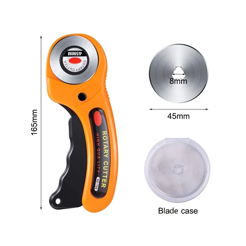 Cutter rotatif 45 mm pour artisanat du cuir et patchwork