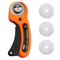 Cutter rotatif 45 mm pour artisanat du cuir et patchwork – Couleur Orange Set