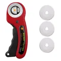 Cutter rotatif 45 mm pour artisanat du cuir et patchwork – Couleur Red Set