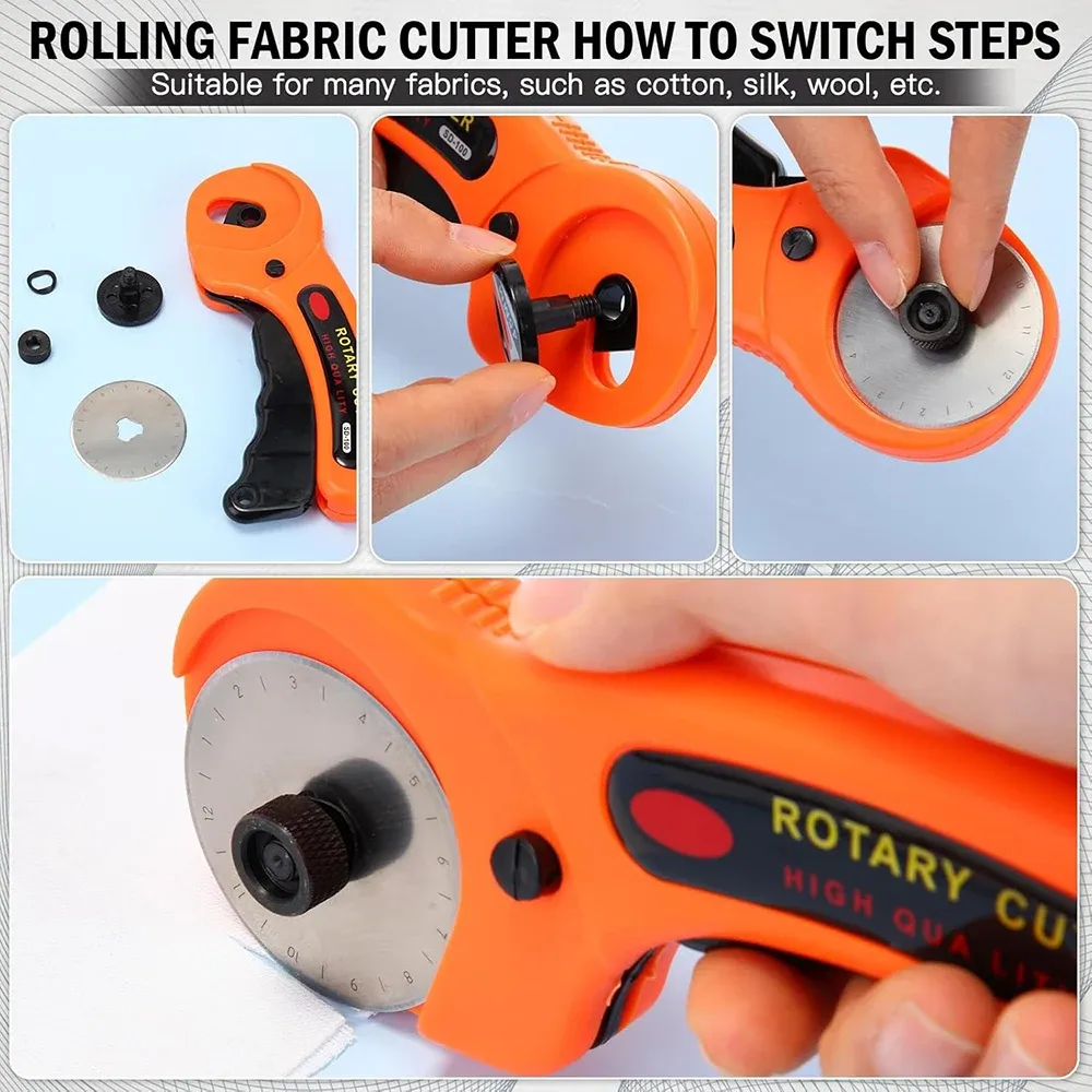 Cutter rotatif cuir 45 mm 5 lames