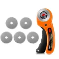 Cutter rotatif cuir 45 mm 5 lames – Couleur jaune clair (3)