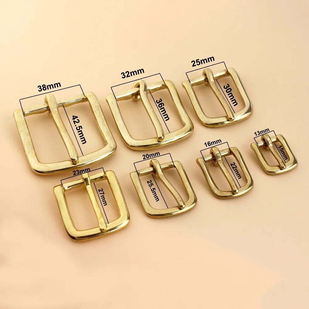 Demi-boucle ardillon laiton 13 à 32 mm pour cuir
