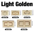 Fermoir verrouillage torsadé métal pour sac – Couleur Light Golden