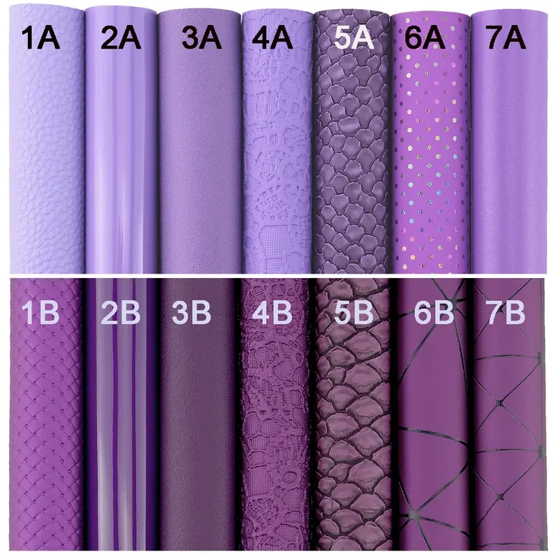 Feuille de similicuir A4 à 50 x 120 cm violet lisse