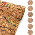 Feuille similicuir PU bois 20 x 30 cm pour artisanat – 1