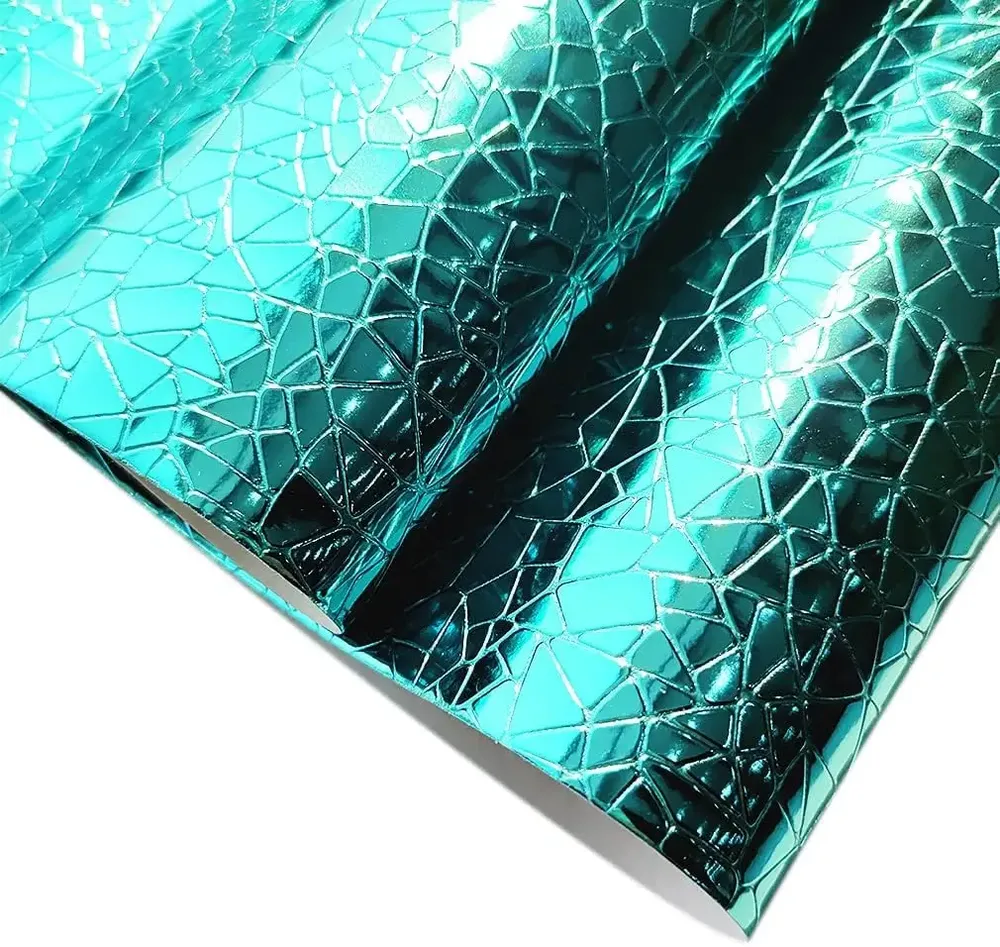 Feuille similicuir PU miroir 1084-1 à 1084-12 pour artisanat