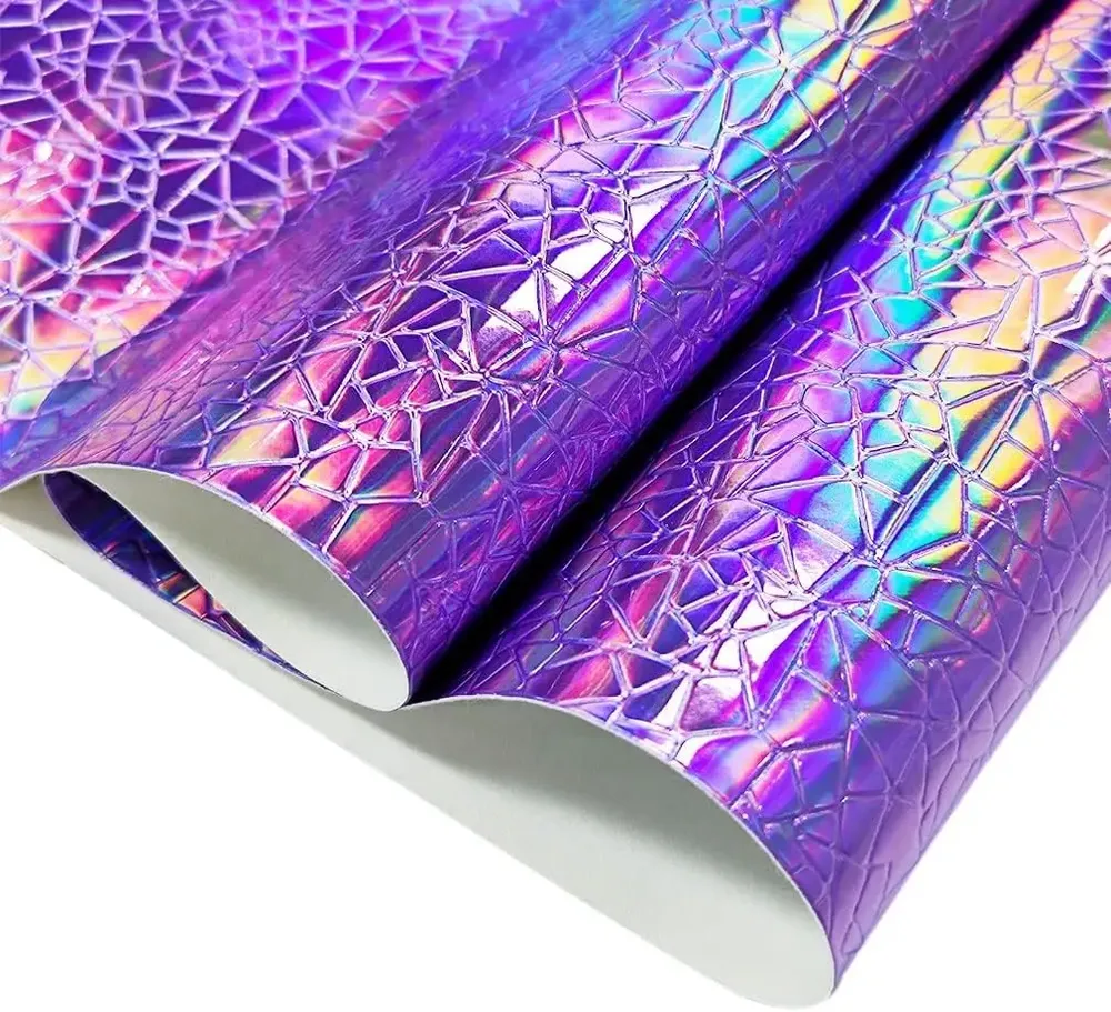 Feuille similicuir PU miroir 1084-1 à 1084-12 pour artisanat