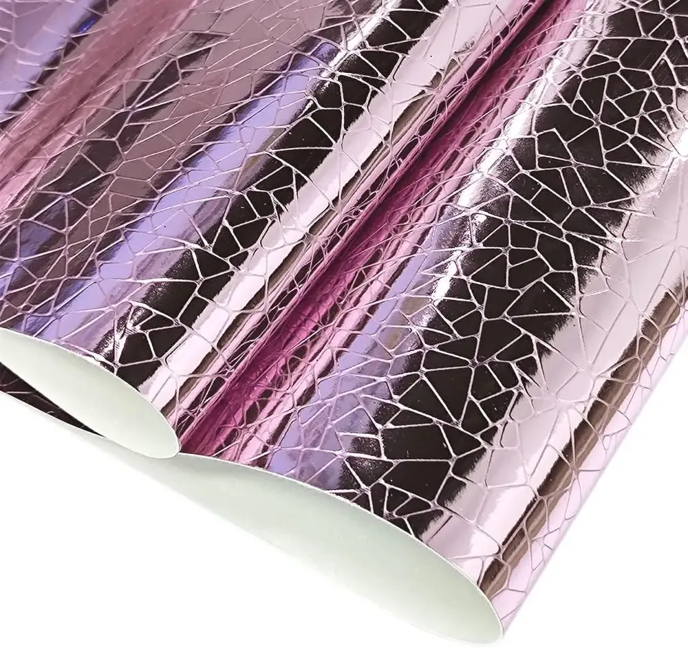 Feuille similicuir PU miroir 1084-1 à 1084-12 pour artisanat