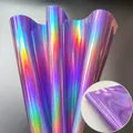 Feuille similicuir PU miroir 3D A5 arc-en-ciel – 1